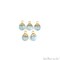 Frosted Tumbled Charm, Natural Gemstone Drop Pendant, Gem Connector, Single Bail Gold Plated, 14x8mm, GemMartUSA (50786)